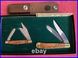 Set Of 2 Schrade USA Ducks Unlimited Trapper and Stockman Pocket Knives