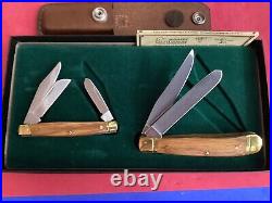 Set Of 2 Schrade USA Ducks Unlimited Trapper and Stockman Pocket Knives