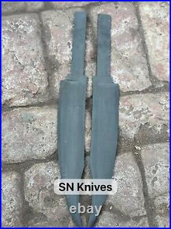 Set Of 2-custom Handmade Carbon Steel Hunting Bowie Blades For Knives Making