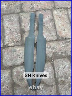Set Of 2-custom Handmade Carbon Steel Hunting Bowie Blades For Knives Making