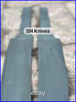 Set Of 2-custom Handmade Carbon Steel Hunting Bowie Blades For Knives Making