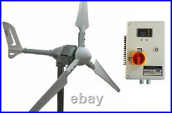 Set i-1000W 48V Windgenerator CARBONE BLADE+ Hybrid Charge Controller iSTABREEZE