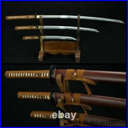 Set (katana + Wakizashi +tanto) High Quality Hand Forged Japanese Samurai Sword