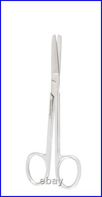 Set of 12 Plastic Surgery Scissors, 4.3/4, Straight, Blunt Tips, 1 Serrated Blade