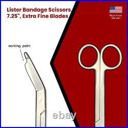 Set of 20 Lister Bandage Scissors, 7.25, Extra Fine Blades