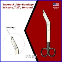 Set of 20 Supercut Lister Bandage Scissors, 7.25, Serrated