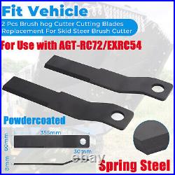 Set of 2 Skid Steer Brush Cutter Cutting Blade For Use with AGT-RC72/EXRC54
