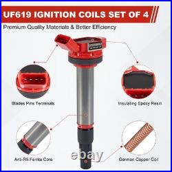 Set of 4 Ignition Coil & Iridium Spark Plug For Toyota Corolla Prius UF596 96339