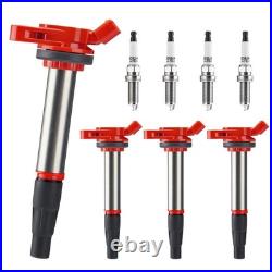 Set of 4 Ignition Coil & Iridium Spark Plug For Toyota Corolla Prius UF596 96339