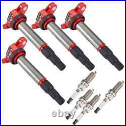 Set of 4 Ignition Coil & Iridium Spark Plug For Toyota Corolla Prius UF596 96339