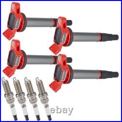 Set of 4 Ignition Coil & Iridium Spark Plug For Toyota Corolla Prius UF596 96339