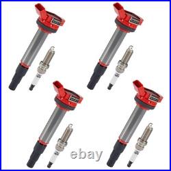 Set of 4 Ignition Coil & Iridium Spark Plug For Toyota Corolla Prius UF596 96339