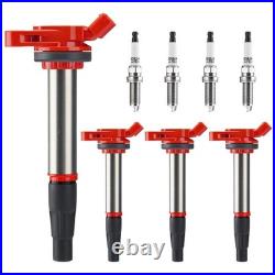 Set of 4 Ignition Coil & Iridium Spark Plug For Toyota Corolla Prius UF596 96339