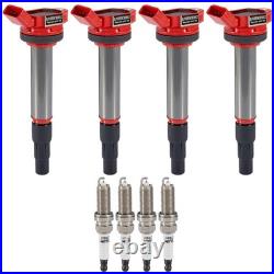 Set of 4 Ignition Coil & Iridium Spark Plug For Toyota Corolla Prius UF596 96339