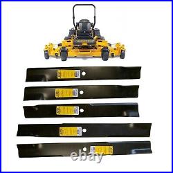 Set of 5 Blades for Hustler Super 104 Mowers USA Fisher Barton Marbain Steel XHT