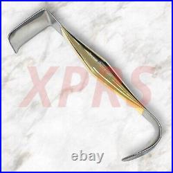 Set of 5 Tebbetts Retractors, 9.5, Double Ended Blades 22x55 mm and 38x70 mm
