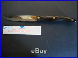 Set of 6 Cutco Steak Knives #2159, 5 blade, classic dark brown handle, NEW