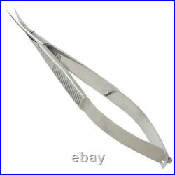 Set of 6 Micro Iris Scissors, 4 (10.2 cm), Curved, Sharp Points, Premium