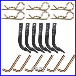Set of Six New Box Blade Shank Kit With Pins & Clips 3013-1383 251412