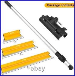 Skimming Blade Set, Drywall Tools with 12+22+32 Stainless Steel Blades + Adju