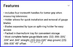Snap On Feeler Gauge Blade And Handle Set In Black NEW