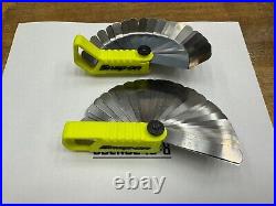 Snap-on Tools USA NEW HI-VIZ 2pc Offset 45° & Straight Feeler Gauge Blade Sets