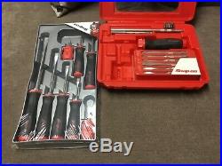 Snap on tools screwdriver set RED soft grip with ratcheting blade set snap-on