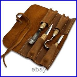 Spoon & Bowl Carving Tools Hand-Forged 52100 Steel Blade, Ergonomic Ash Handle