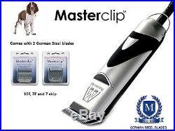 Springer Spaniel Dog Clippers Clipping Set with 3 Clipper Blades with Masterclip