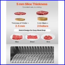Stainless Steel Blade Set for Meat Cutter, 5mm Slice, Easy Clean