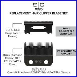 StyleCraft Fixed ECHO Blue Blade DLC Deep Tooth Cutting Blade Set Barber SC545BL