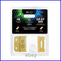 StyleCraft Gamma Fixed Gold Titanium Fade Blade Set GP521G SC521G NEW