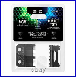 StyleCraft Replacement Fixed Black Diamond Faper Blade Set SC520B