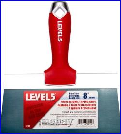 Taping Knife Set, Blue Steel Pro-Grade Sheetrock Gyprock Drywall Plaste