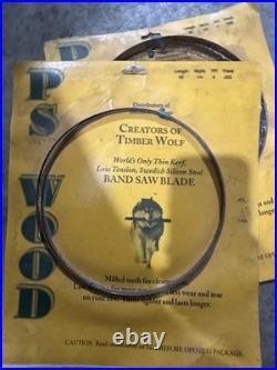 Timber Wolf PS Wood BAND SAW BLADE SET (5) LENGTH 133 ALL NEW SEALED SEE PIC