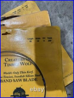 Timber Wolf PS Wood BAND SAW BLADE SET (5) LENGTH 133 ALL NEW SEALED SEE PIC