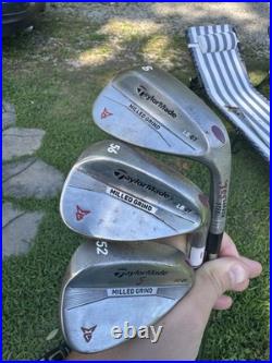 Tour Issue Minty Taylormade Milled Grind Raw 52 56 60 Wedge Set S200 Shaft