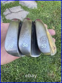 Tour Issue Minty Taylormade Milled Grind Raw 52 56 60 Wedge Set S200 Shaft