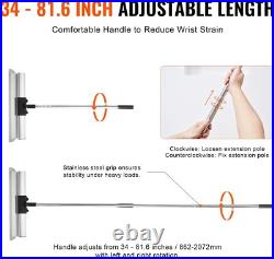 VEVOR Drywall Skimming Blade Set, 7/10/14/16/24 in Skimming Blades + 34-81.6 in