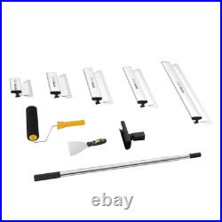 VEVOR Drywall Skimming Blade Set Knife Combo 7/10/14/16/24in + 34-81.6 in Handle
