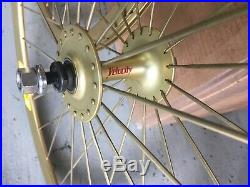 Velocity Track, Fixed gear wheel set, All Gold, Bladed spokes, NOS, Limited Edition