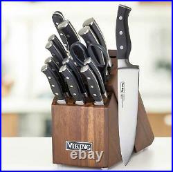 Viking 15-Piece Knife Set With Wood Block Premium German steel blades
