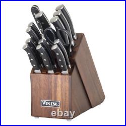 Viking 15 Piece Knife Set With Wood Block Premium German steel blades Kitchen