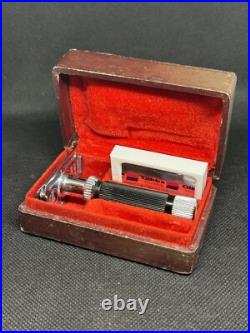 Vintage Adjustable TTO safety razor GIBBS 15 Set New Blade Dispenser France