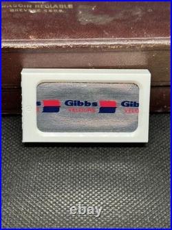 Vintage Adjustable TTO safety razor GIBBS 15 Set New Blade Dispenser France
