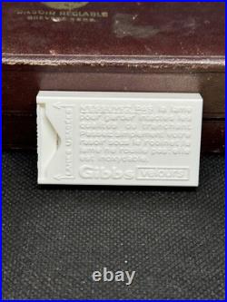 Vintage Adjustable TTO safety razor GIBBS 15 Set New Blade Dispenser France