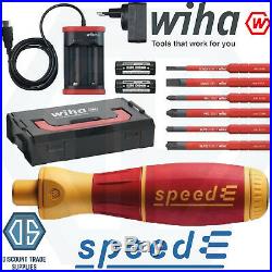 WIHA 10 Pc SpeedE VDE Electric Insulated Screwdriver & Blades Set 1 42266 41911