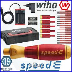 WIHA 25 Pcs SpeedE VDE Electric Insulated Screwdriver Torque Blades Set 3 42268