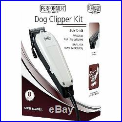 Wahl 9160-800 Steel Blade Mains Performer Dog Clipper Set Animal Grooming Kit