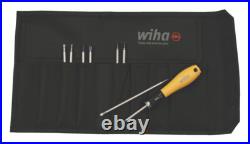 Wiha 26994 9 Piece ESD Safe Drive-loc VI Blade Set with Canvas Pouch
